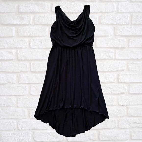 Enfocus Studio High-Low Flowy Navy Dress Size 8 - Picture 1 of 3